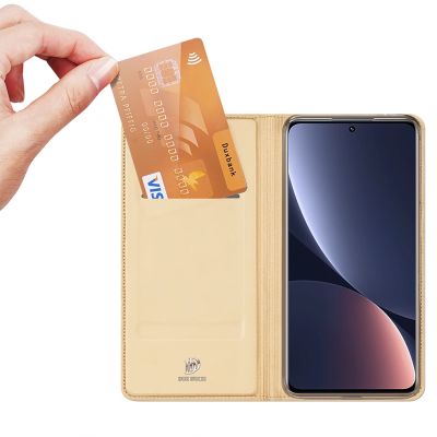 2. Dux Ducis Skin Pro Hülle Xiaomi 13 Pro Flip Card Wallet Gold Ständer