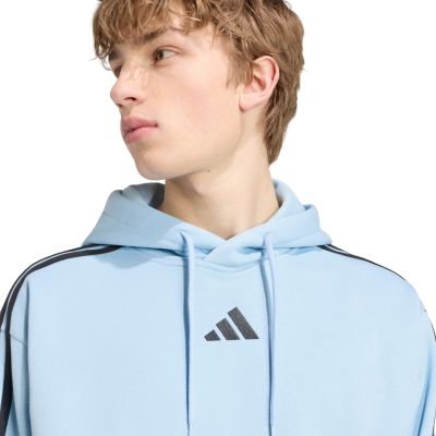 4. Herren-Sweatshirt adidas Essentials 3-Stripes Fleece Hoodie hellblau KY4170