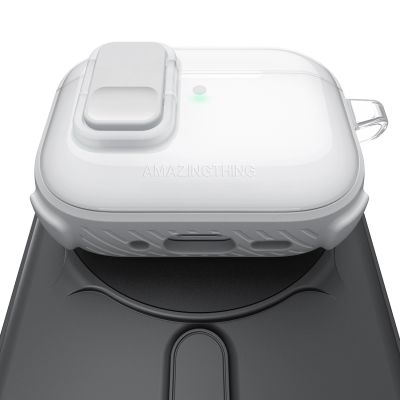 14. AmazingThing Titan Pro Mag Hülle, transparent, für AirPods Pro 3 – Weiß