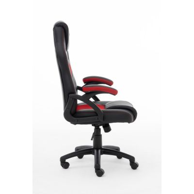 3. Raptor Gaming 437764 Gaming-Stuhl, gepolsterter Sitz, Schwarz, Rot
