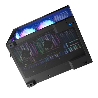 28. MODECOM VOLCANO PANORAMA APEX ARGB 7F MIDI SCHWARZES GEHÄUSE