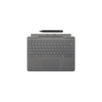 2. Microsoft Surface Pro Tastatur mit schlankem Stift für Unternehmen QWERTZ Deutsch Microsoft Cover Port Platin