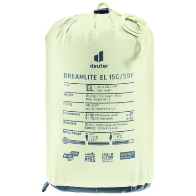 8. Deuter Dreamlite 10°C/50°F Schlafsack, nautisch/breeze