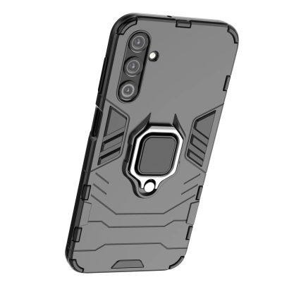 13. Ring Armor Hülle für Samsung Galaxy A24 4G Panzerhülle Magnethalter Ring schwarz