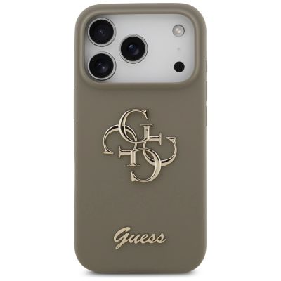 3. Guess Silicone Big 4G Script Case für iPhone 17 Pro - Braun