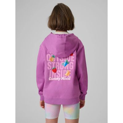 2. Mädchen-Sweatjacke mit Kapuze im Loose Fit 4F 4FJRSS26TSWSF2902-51S