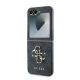 6. Guess Leder 4G Metall-Logo-Hülle für Samsung Galaxy Z Flip 6 – Schwarz