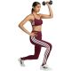 6. adidas Optime Essentials Workout Leggings für Damen mit 3 Streifen, 7/8-Länge, Burgunderrot, KT3772