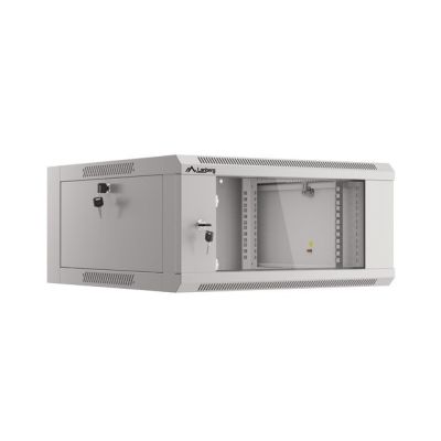 LANBERG Wandschrank 19" 4HE 570x600 Schnellmontage (Grau, flach verpackt) WFFA-5604-10S