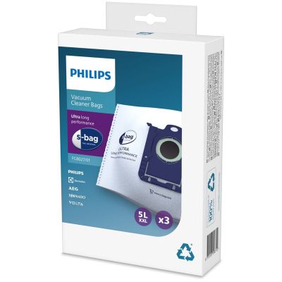 3. Staubsaugerbeutel für AEG, Electrolux, Philips (Synthetisches Material; Philips FC8027/01; 3 Stück)