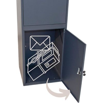 12. 2-in-1 Kurierbriefkasten, stehend, 38 x 41 x 102 cm, 1068749