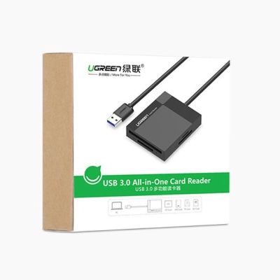 5. Ugreen USB 3.0 SD / Micro SD / CF / MS Speicherkartenleser schwarz (CR125 30333)