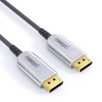 FiberX FX-I260-010 DisplayPort-Kabel 10 m Schwarz, Silber