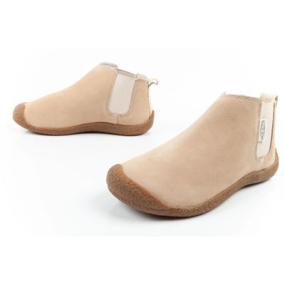 8. Keen Damenschuhe Mosey Chelsea Stiefeletten aus Leder, hellbeige