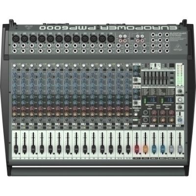 5. Behringer PMP6000 Audiomixer, 20 Kanäle, 10–200.000 Hz, Schwarz