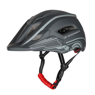 2. Wozinsky Kinder-Integralhelm mit USB-Rücklicht, Größe S – Grau
