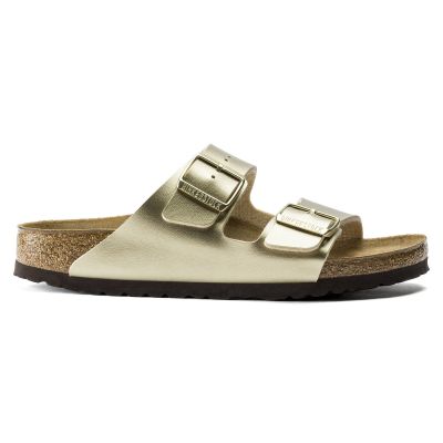 7. Birkenstock Arizona Birko-Flor Gold Damen Flip-Flops normal breit (1016110)