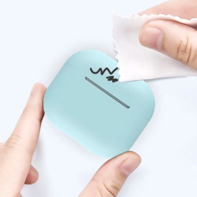 2. Hülle für AirPods 2 / AirPods 1 Silikon Softcover für Kopfhörer weiß (Hülle C)