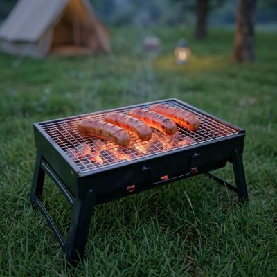 12. Faltbarer Garten- und Touristengrill 43x29x23cm