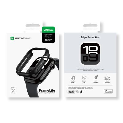 4. AmazingThing Minimal Case für Apple Watch 46 mm – schwarz