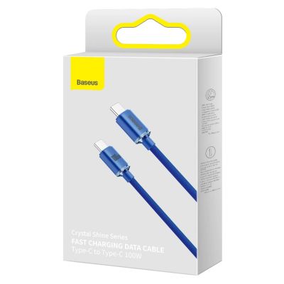 5. Baseus CAJY000603 USB-C – USB-C PD-Kabel 100 W 5 A 480 Mbit/s 1,2 m – blau