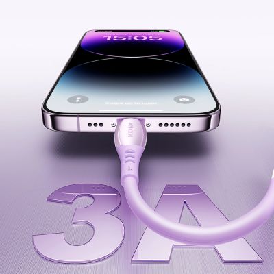 7. Joyroom S-A59 Vibrant Series 3A USB-A - Lightning Kabel 1,2 m - lila