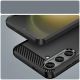 12. Hülle für Carbon Case Samsung Galaxy S24+ flexible Silikon-Carbon-Hülle - Schwarz