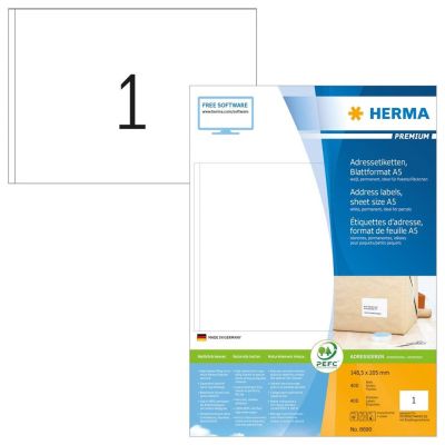 4. HERMA 8690 Adressetiketten Weiß