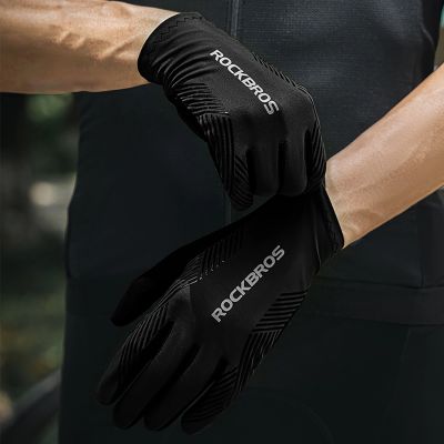 16. Rockbros Fahrradhandschuhe Frühling/Sommer/Herbst, Full, Größe: XXL - Schwarz