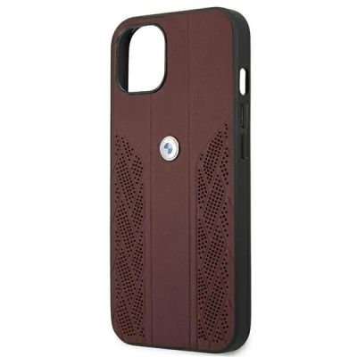 5. BMW Leather Curve Perforate Case für iPhone 13 – Rot