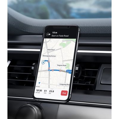 19. Baseus Autotelefonhalter für Lüftungsschlitz schwarz (SUGP-01)