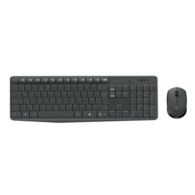 8. Logitech MK235 920-007931 Membran-Tastatur + Maus-Set (USB 3.0; grau; optisch)