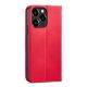 6. Magnet Fancy Case Hülle für iPhone 14 Pro Max Flip Cover Wallet Ständer rot