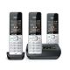 5. Gigaset 500A Comfort Trio Schnurlostelefon - Anrufbeantworter - ECO DECT\GAP\CAT-iq - Silber + 2 zusätzliche Mobilteile