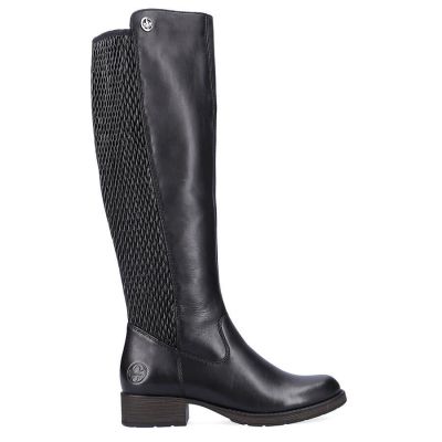 17. Rieker W Z9591-00 schwarze Lederstiefel 