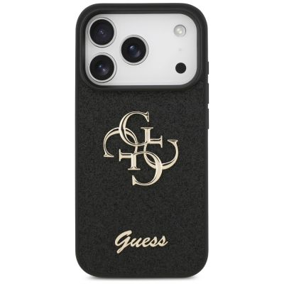 3. Guess Fixed Glitter Big 4G Hülle für iPhone 17 Pro / 18 Pro - Schwarz
