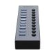 2. Orico BT2U3-10AB Hub 10x USB-A 3.0 mit Schaltern - grau