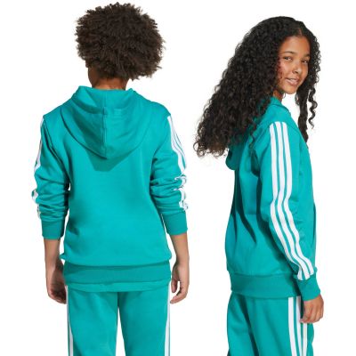 3. adidas 3-Streifen Fleece-Hoodie 225 Türkis JN2417