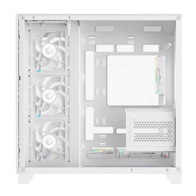 6. RAMPAGE PC-Gehäuse mit gehärtetem Glas SEALITE 7X, 7 ARGB-PWM-Lüfter, WHITE