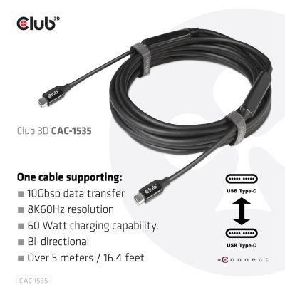 5. Club3D CAC-1535 USB-Kabel (USB 3.2 Gen2 Typ C)