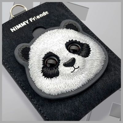 8. Nimmy Big Eyed Pet 2.0 Kartenetui mit Katzenmotiv, Schwarz
