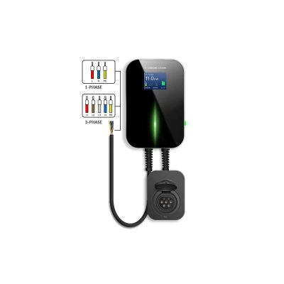 4. Extralink Elektroauto-Ladegerät BS20-BA-22kW-APP Typ A 32A 22kW 3-phasig, LCD-Bildschirm, App, 6,1 m
