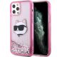 Karl Lagerfeld KLHCP12MLNCHCP iPhone 12/ 12 Pro 6.1" pink/pink Hardcase Glitter Choupette Head