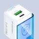 9. Wozinsky WWC-35W GaN USB-A + USB-C Wandladegerät – Weiß