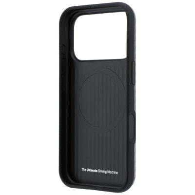 7. BMW M Carbon Metal Logo MagSafe Hülle für iPhone 17 Pro / 18 Pro - Grau