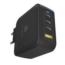 ICY BOX IB-PS1040-PD Universelles schwarzes Netzteil mit internem Schnellladefach