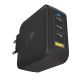 ICY BOX IB-PS1040-PD Universelles schwarzes Netzteil mit internem Schnellladefach
