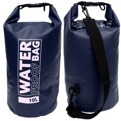 2. Wasserdichter Rucksack-Trockensack 10 l marineblau