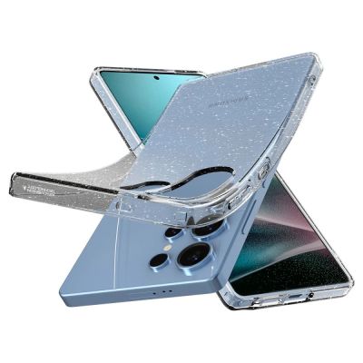 6. Spigen Liquid Crystal Hülle für Samsung Galaxy S25 Ultra – Transparent und Glitzer
