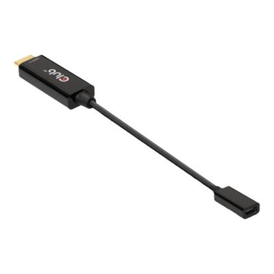 9. CLUB 3D CAC-1333 Kabeladapter 0,22 m HDMI Typ-A (Standard) USB Typ-C Schwarz